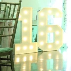 4ft Marquee Lighted Numbers 1&6