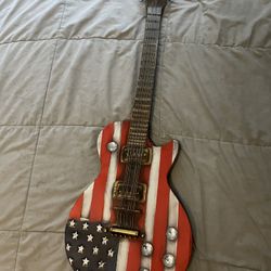 American Flag Guitar Wall Piece