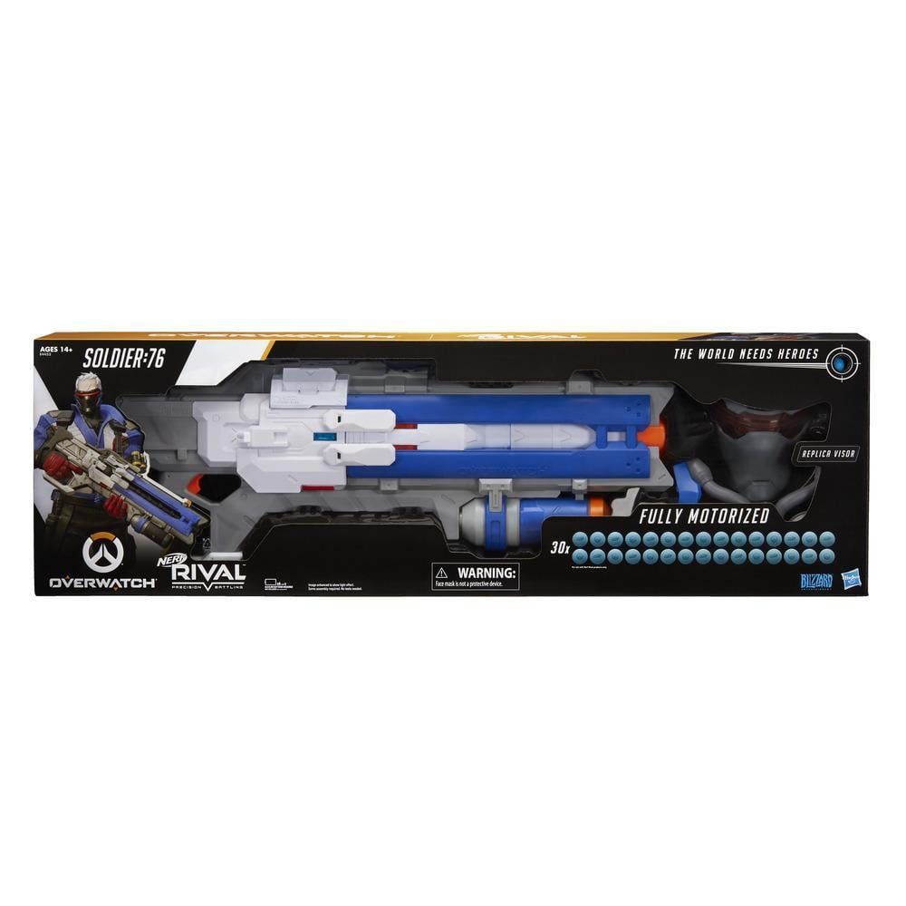 Overwatch Soldier: 76 Nerf Rival Blaster 30+ inch gun and Targeting Visor VHTF NEW