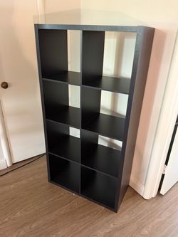 Black 8-Cube Storage Shelving Unit (set of 2 identical units)
