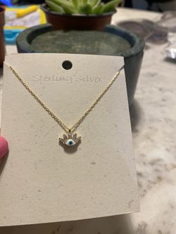Sterling Silver Evil Eye Necklace