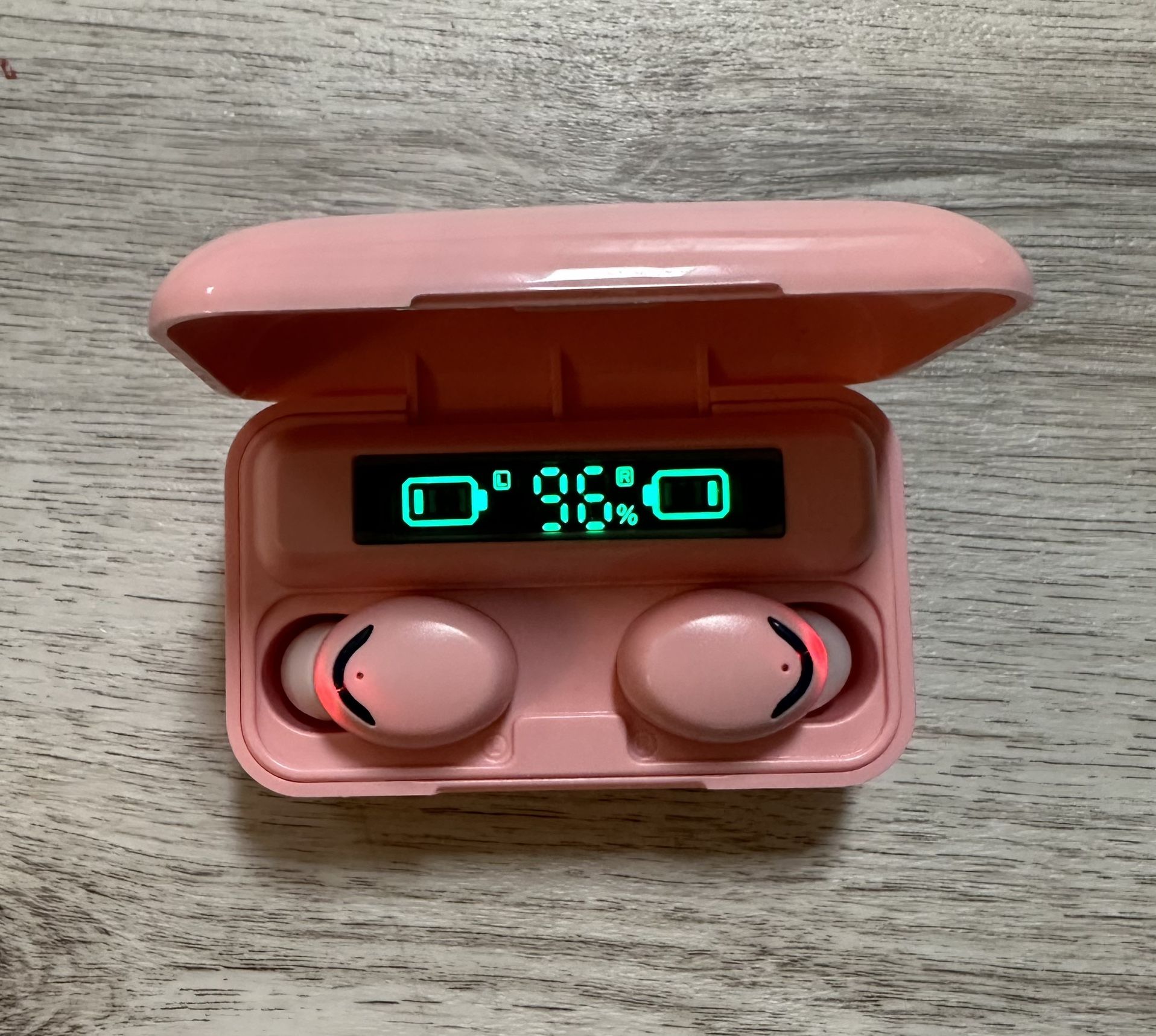 TWS Pink Bluetooth 5.0 Wireless Earbuds Headphone Waterproof