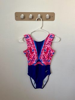 Destira Gymnastics Leotard Adult Small Pink Blue