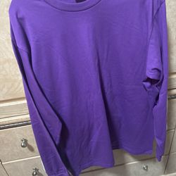 Supreme Purple Long Sleeve T-shirt  Size large