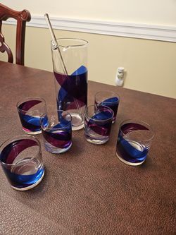 6 Glasses with decanter