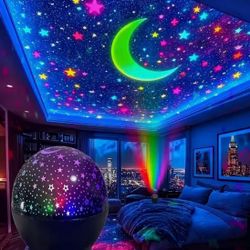🌙✨ Proyector USB Luz Luna Estrellada LED – Lámpara Decorativa