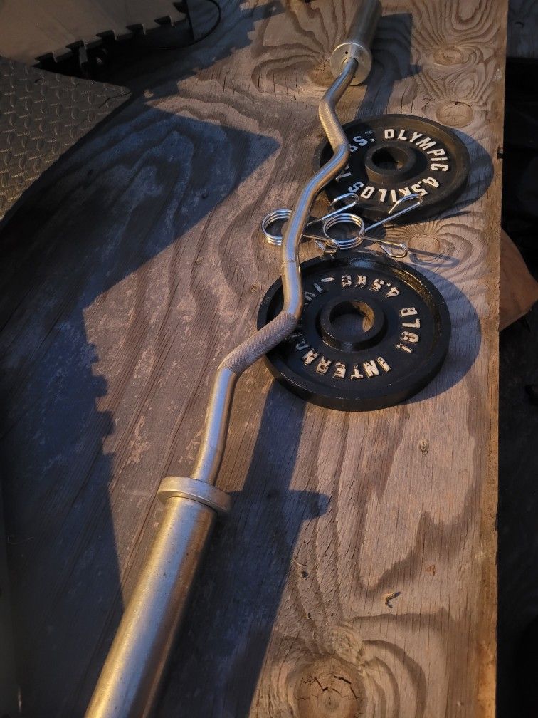 curl Bar N Weights