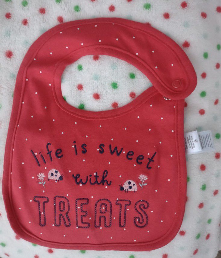 OS Carter's Life is Sweet With Treats Baby Bib