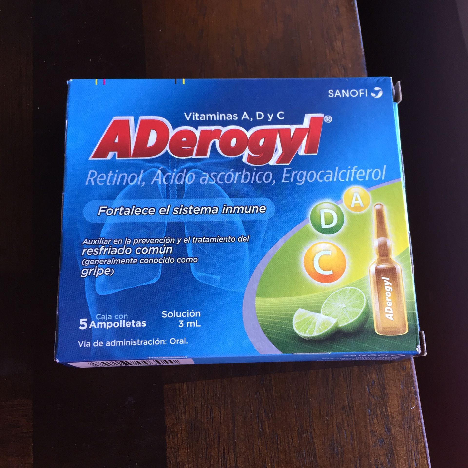 Aderogyl 15 con 5 Ampolletas