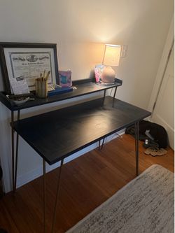 Navy blue desk