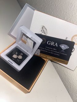 Moissanite Silver-White set studs