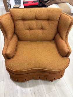 Vintage Mid century burnt orange chair
