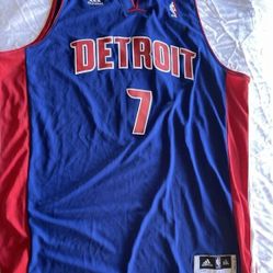 DETROIT PISTONS Adidas BRANDON KNIGHT #7 Blue Jersey NBA Men’s Sz 2XL SIGNED NWT
