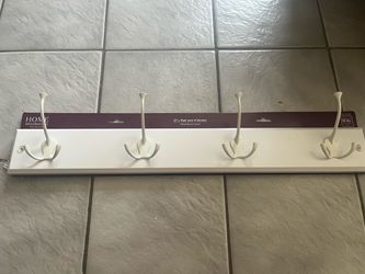 Home Decorators Collection 27 in. Rail with 4 Hooks