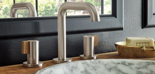 Brizo Luxury Bathroom Faucet • Modern Brushed Nickel • Open Box