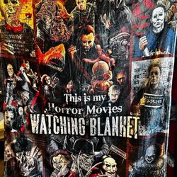 Horror movie Blanket. This is My Horror Movies Watching Blanket | 50x40”