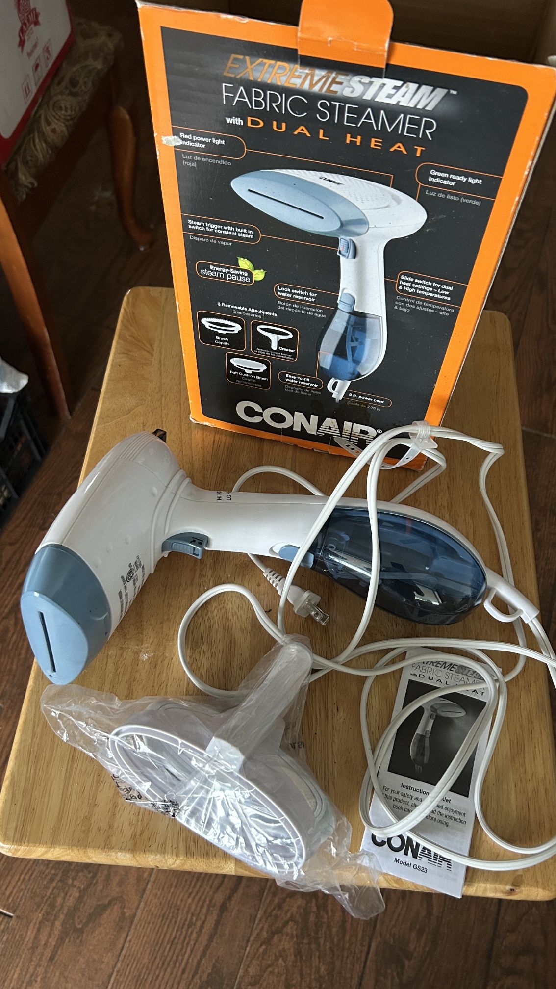 CONAIR EXTREME STEAM FABRIC STEAMER WITH DUAL HEAT