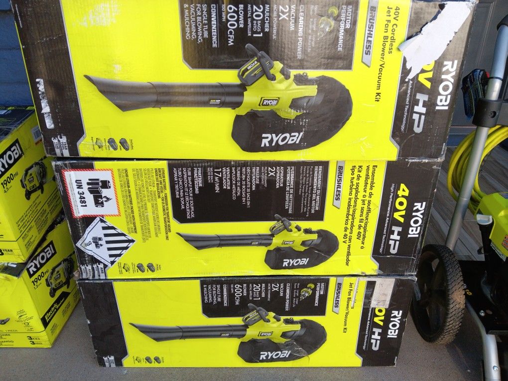 LEAF VACUUM/BLOWER RYOBI 40V