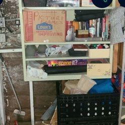 Garage Shelving And Cabinet. Work Bench Available Not Pictured 