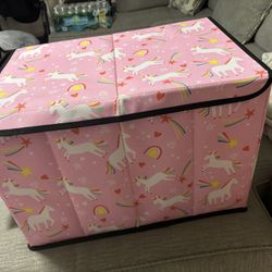 Pink Unicorn Storage Box 