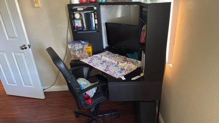 IKEA black computer desk - $100