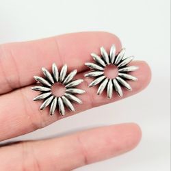 925 Sterling Silver Women's Floral Flower Studs Earrings Gift