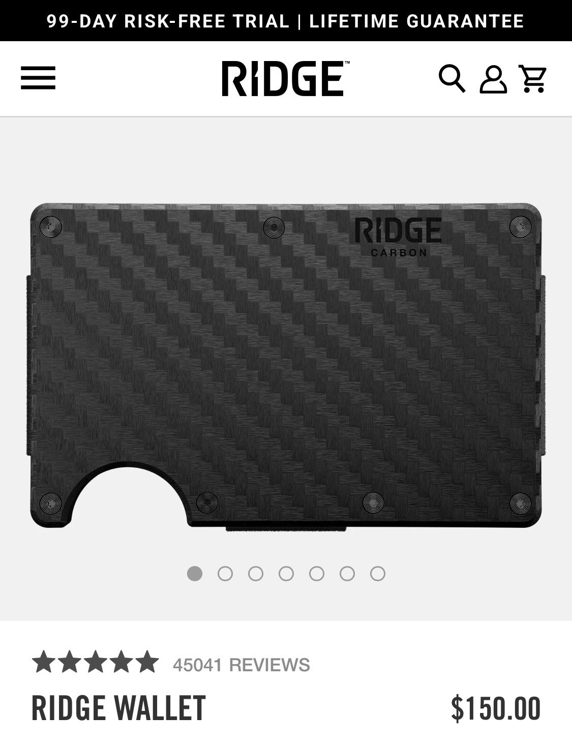 RIDGE Magsafe Carbon Fiber 3K wallet