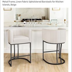 LUE BONA counter height bar stools – set of 2.