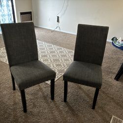 2 Dinning Chairs Grey Color 