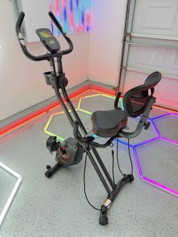 Brand New Sunny Health & Fitness Smart Folding X-Bike, Portable Compact Exercise Bike for Indoor Cycling Workout, Home Cardio Training SKU308-G