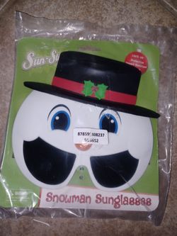 Sun-Staches Snowman sunglasses