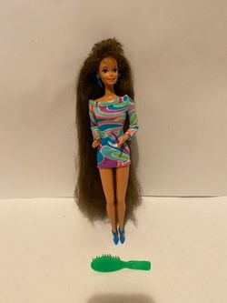 Vintage ‘91 Barbie Totally Hair brunette doll