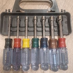 CRAFTSMAN USA Nut Driver Set 7pc SAE 3/16-1/2 6pt & Storage Rack -H- Series NICE$40 Cash Pick Up At South Austin By William Cannon 