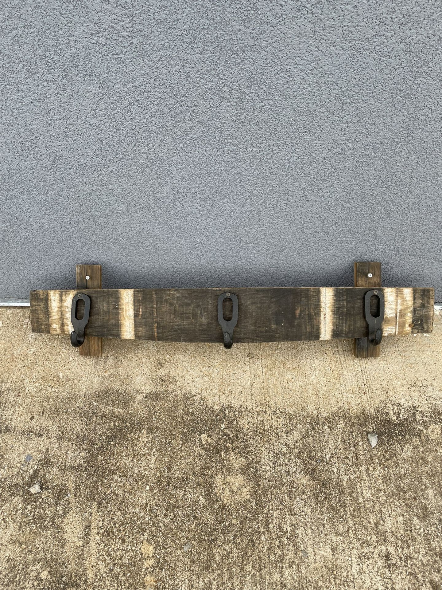 Reclaimed Whiskey Barrel Coat Hanger
