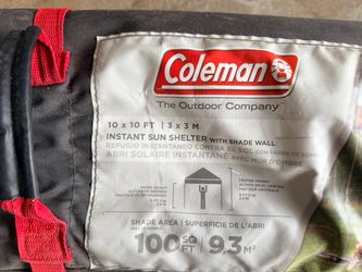 Coleman Canopy Sun Shelter with Shade Wall 10x10