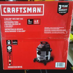 CRAFTSMAN CMXEVXA18115 5-Gallons 4-HP Corded Wet/Dry Shop Vacuum with Accessories Included
Item 