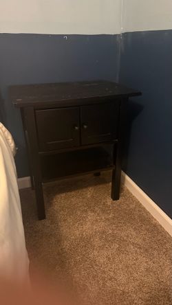 Black bedside table