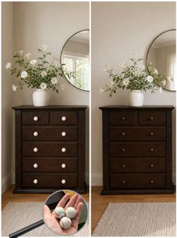 Solid wood dresser (baseball knobs incl)
