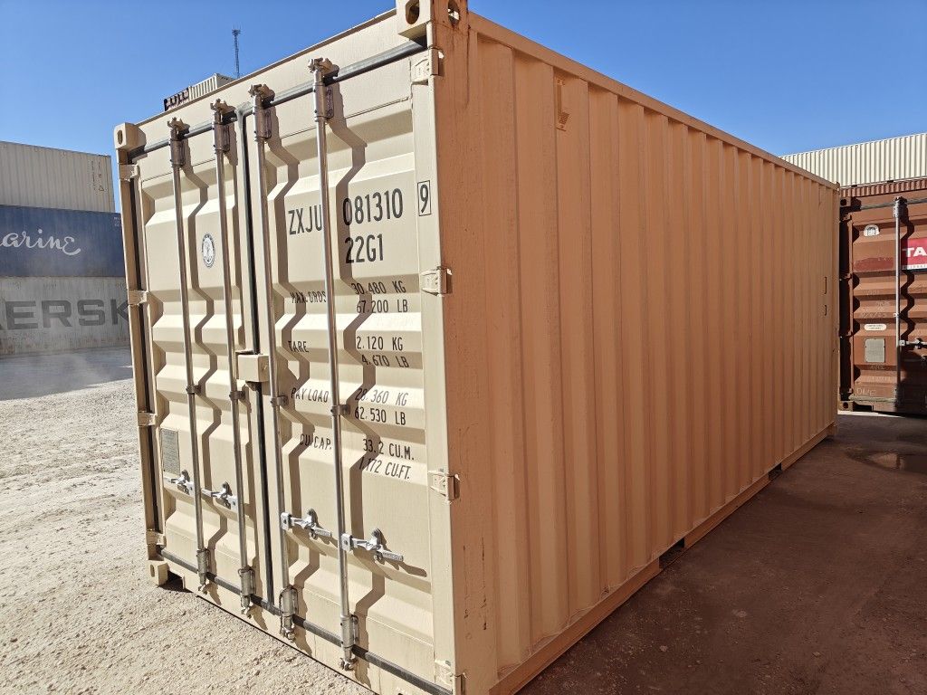 NEW 20ft Beige One Trip Shipping Containers For Sale