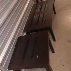 1 Coffee table and 2 end tables