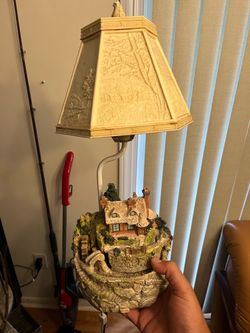 Vintage running waterfall lamp home decor