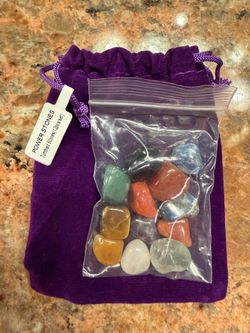 Brand New Set of 12 Piece Chakra Crystal Stone Small Tumbles