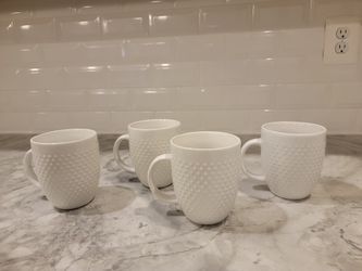 White Coffe Mugs 4pc