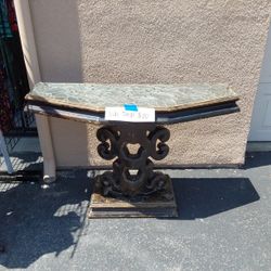Antique Mirrored Mosaic Side Table