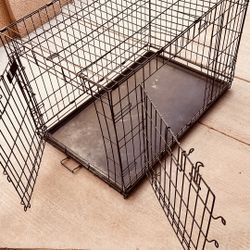 36 Inch Double Door Foldable Dog Crate 