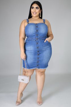 Plus jean dress