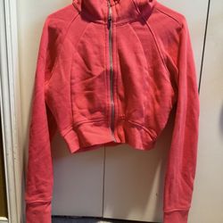 Pink Lululemon Scuba Hoodie Cropped Size 8