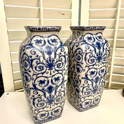 Vintage Authentic Porcelain Chinese Vases 17” Height Kendall Area