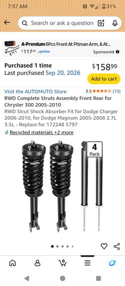 New Front and rear shocks for 2006-2010 charger