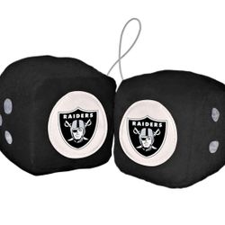 LAS VEGAS RAIDERS FUZZY DICE